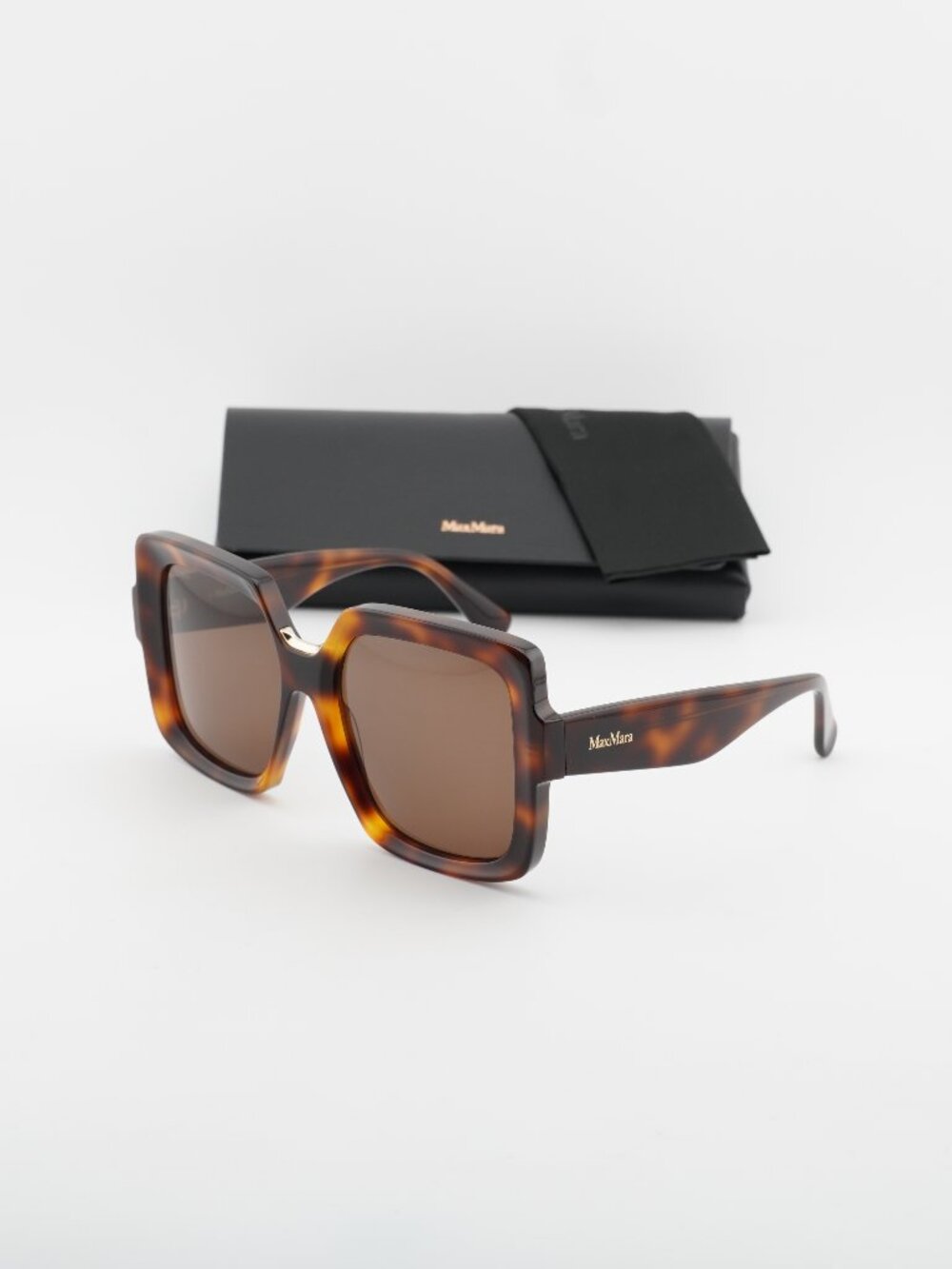 Max Mara ERNEST MM0088 52E Square Sunglasses - Havana / Brown